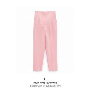 Zara Bubble Gum High Wasted Pants